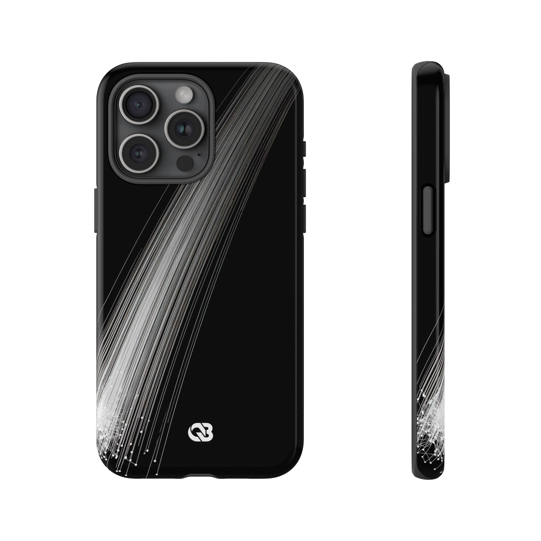 Black Tough Phone Case for iPhone - Linear Velocity Beam
