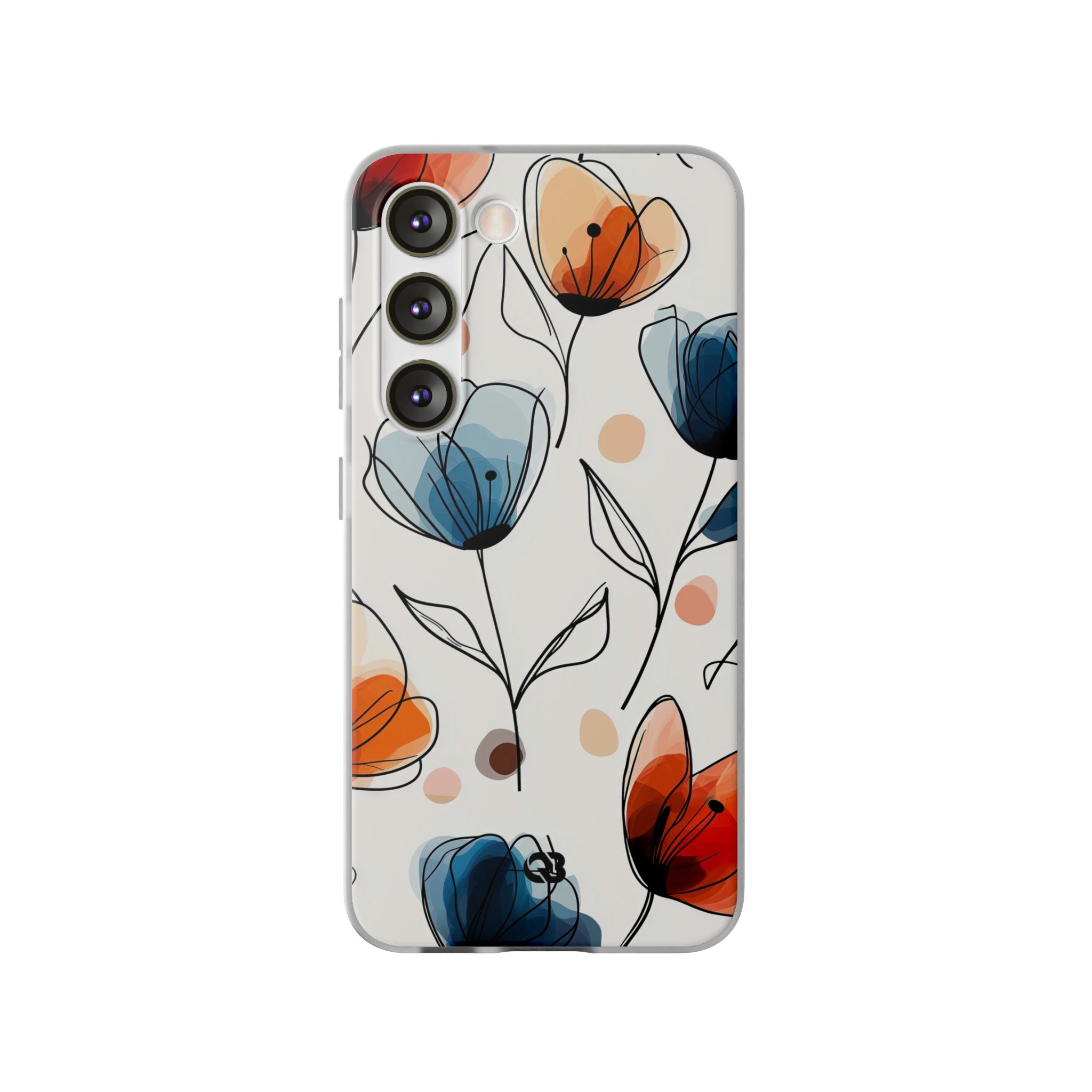 Ink Watercolor Tulips · Soft Phone Case for Samsung
