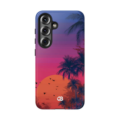 Neon Horizon Palms · Tough Coque de téléphone pour Samsung