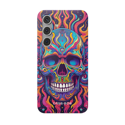 Flaming Skull Samsung S24 Cover - Blød