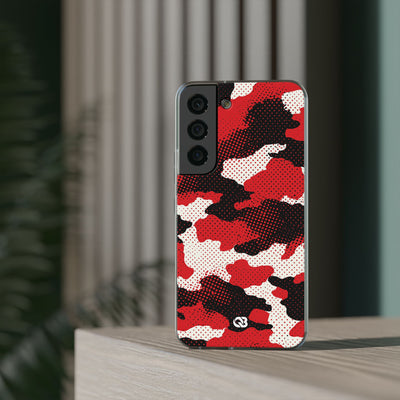 Crimson Halftone Camo · Lite Phone Case for Samsung · Red