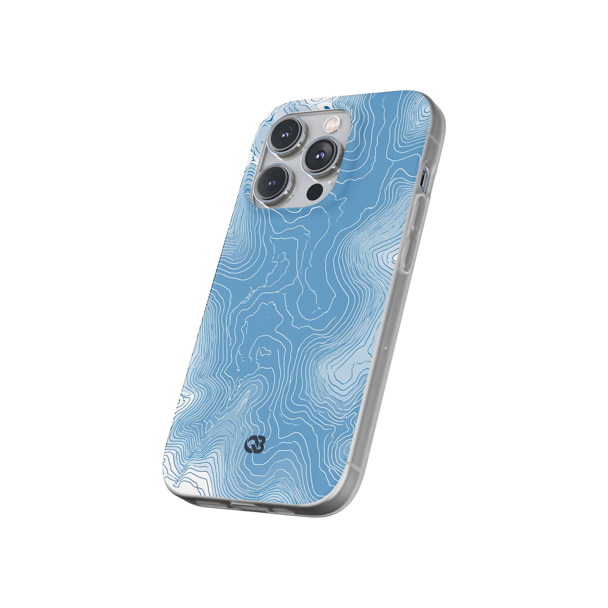 Blue Lite Phone Case for iPhone - Glacial Ridge Topo