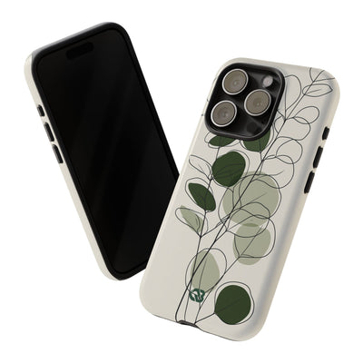 Eucalyptus Foliage Study · Tough Phone Case for iPhone · Green
