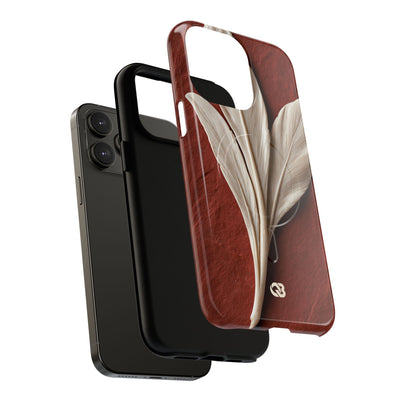 Carved Ivory Plume · Tough 2.0 Magnetic Phone Case for iPhone · Red