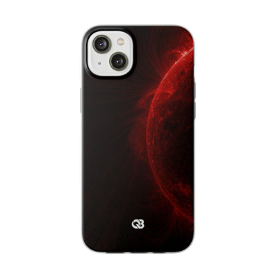 Red Lite Phone Case for iPhone - Solar Crimson Flare
