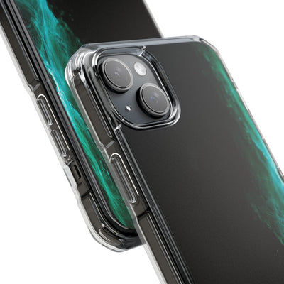 Luminous Plume · Clear Impact Magnetic Phone Case for iPhone · Teal