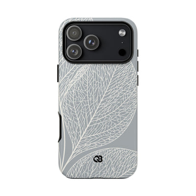 Grey Tough Phone Case for iPhone - Frosted Ash Veins