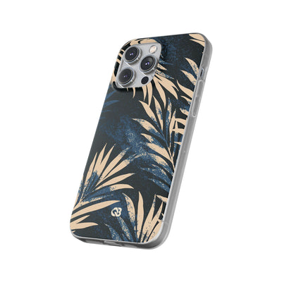 Blue Lite Phone Case for iPhone - Midnight Indigo Palm