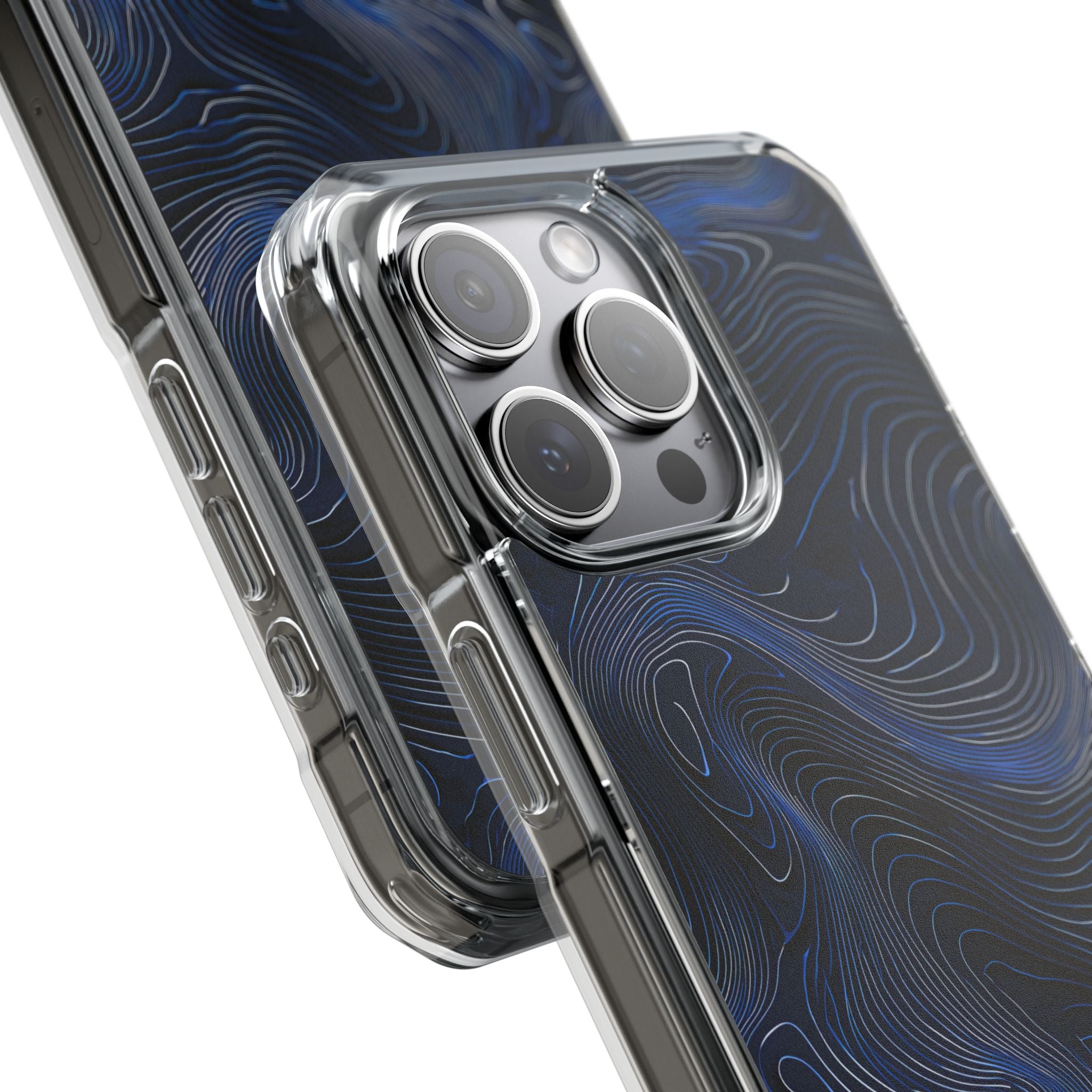 Blue Impact MagSafe Phone Case for iPhone - Cobalt Contour Ridge