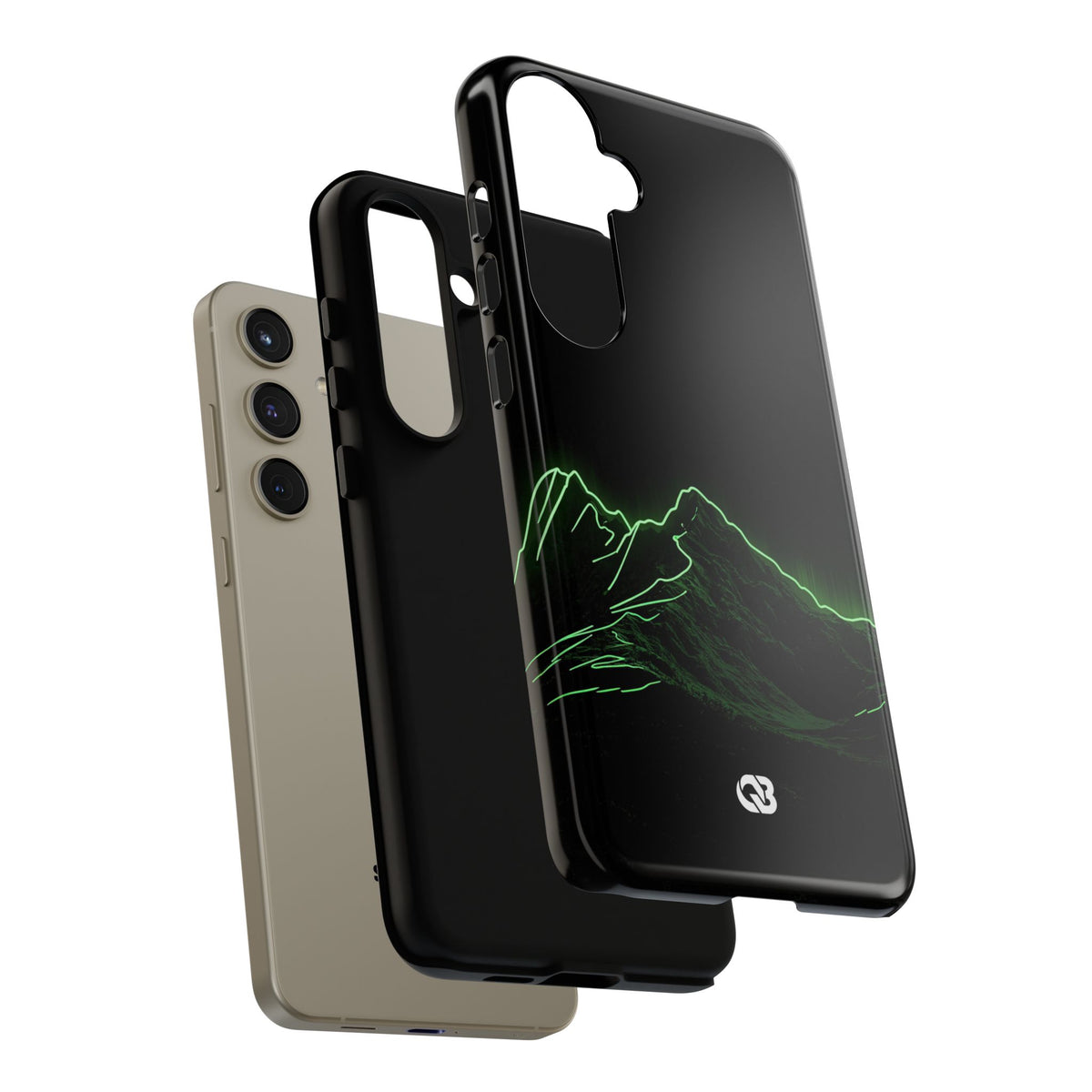 Nordic Mountain Contour · Tough Phone Case for Samsung · Black