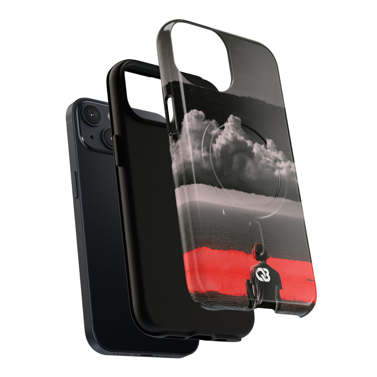 Crimson Horizon · Tough 2.0 Magnetic Phone Case for iPhone · Black