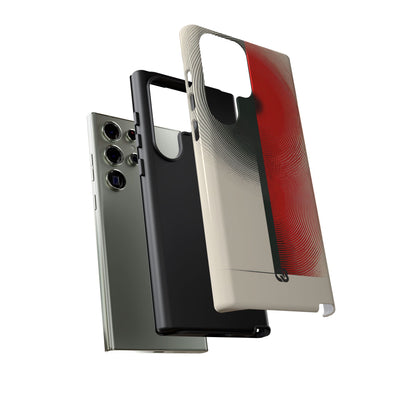 Red Tough Phone Case for Samsung - Split Signal Red