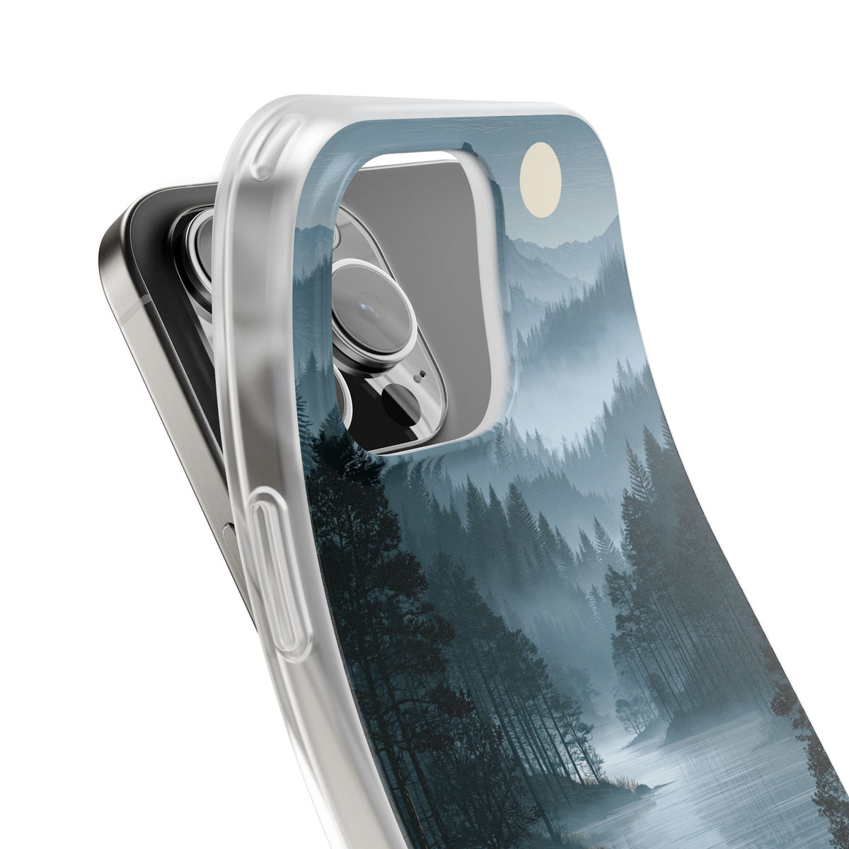 Silent Nordic Fjord · Lite Phone Case for iPhone ·  Blue