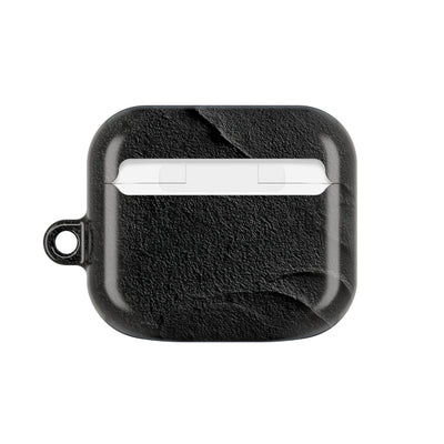 Obsidian Stucco Relief · Hard Case for AirPods & AirPods Pro · Black