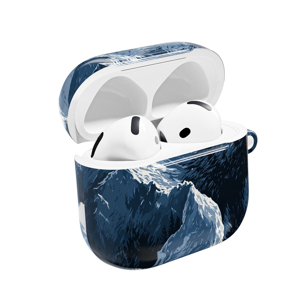 Fjord Summit Bear · Hard Case for AirPods & AirPods Pro · Blue