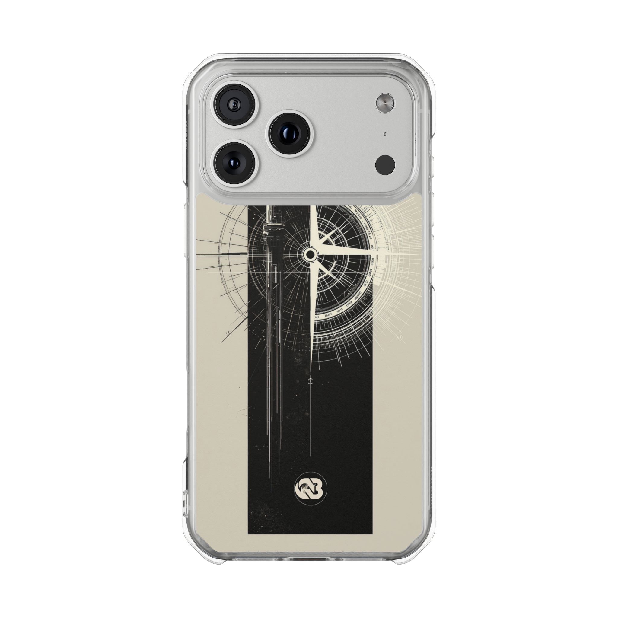 Beige Impact MagSafe Phone Case for iPhone - Zenith Vector Spire