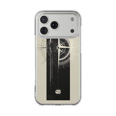 Beige Impact MagSafe Phone Case for iPhone - Zenith Vector Spire