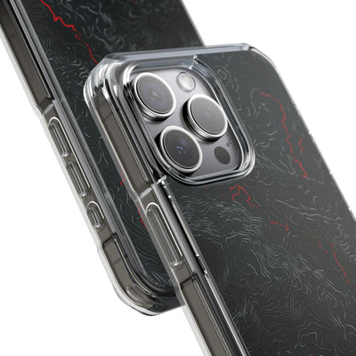 Crimson Rift · Clear Impact Magnetic Phone Case for iPhone ·  Black