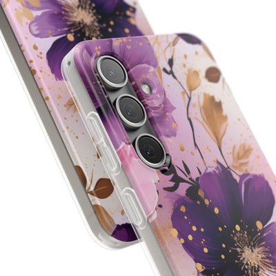 Gilded Violet Bloom · Soft Phone Case for Samsung