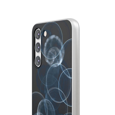 Blue Lite Phone Case for Samsung - Cyan Pulse Ripple