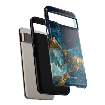 Jagged Gold Split Google Pixel 8 Pro Case - Tough