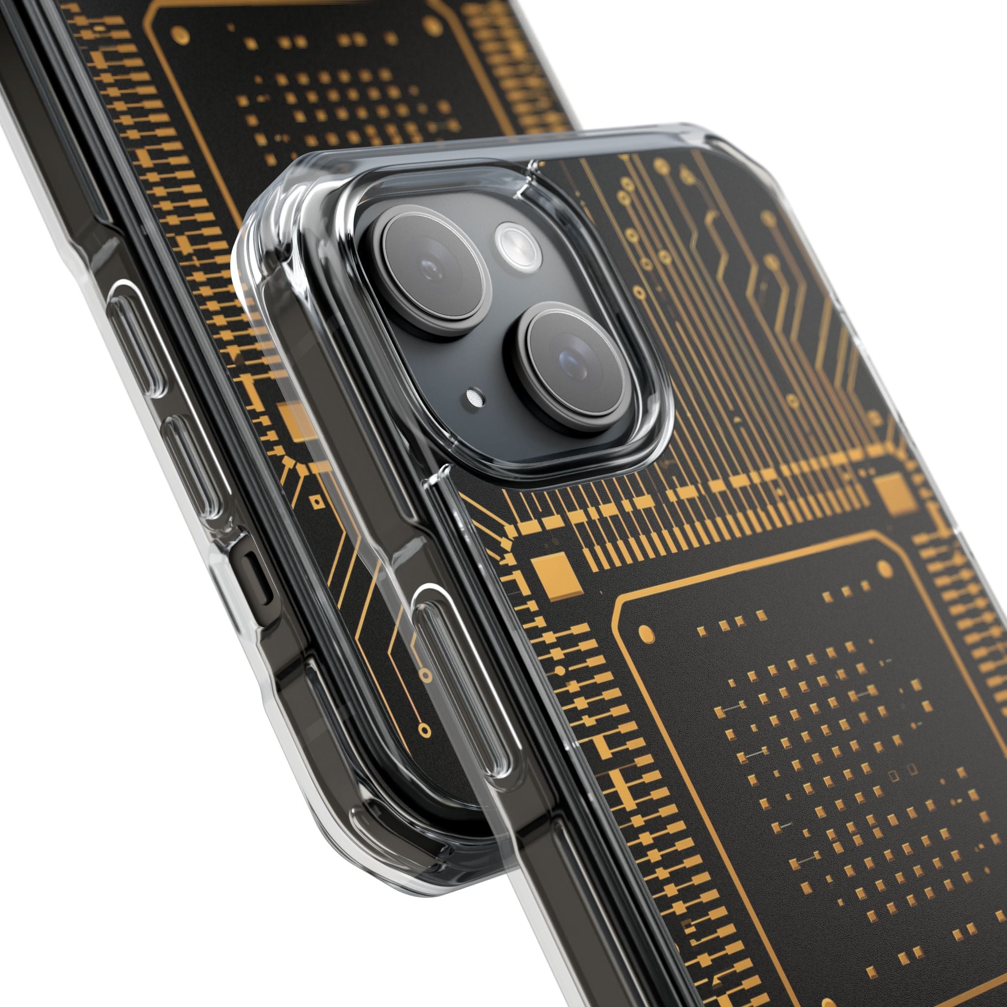 Gold Impact MagSafe Phone Case for iPhone - Cyber Gold Processor
