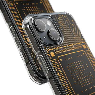 Gold Impact MagSafe Phone Case for iPhone - Cyber Gold Processor