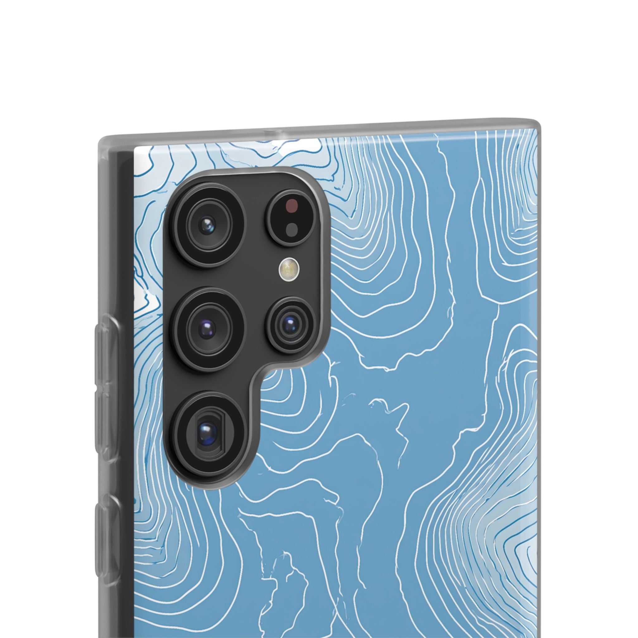 Blue Lite Phone Case for Samsung - Glacial Ridge Topo