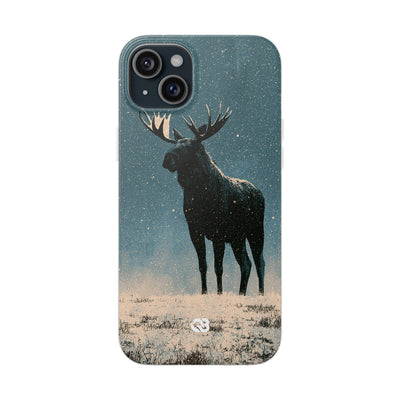 Nordic Boreal Moose · Lite Phone Case for iPhone ·  Blue