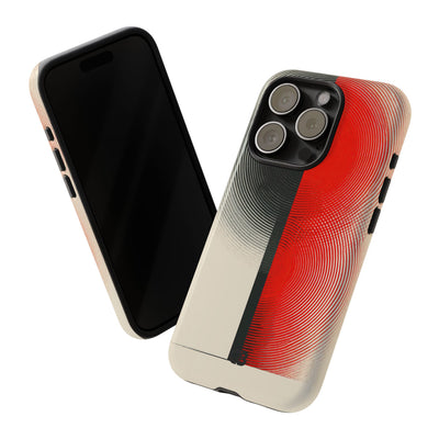 Red Tough Phone Case for iPhone - Split Signal Red