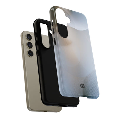 White Tough Phone Case for Samsung - Frosted Ribbed Sphere