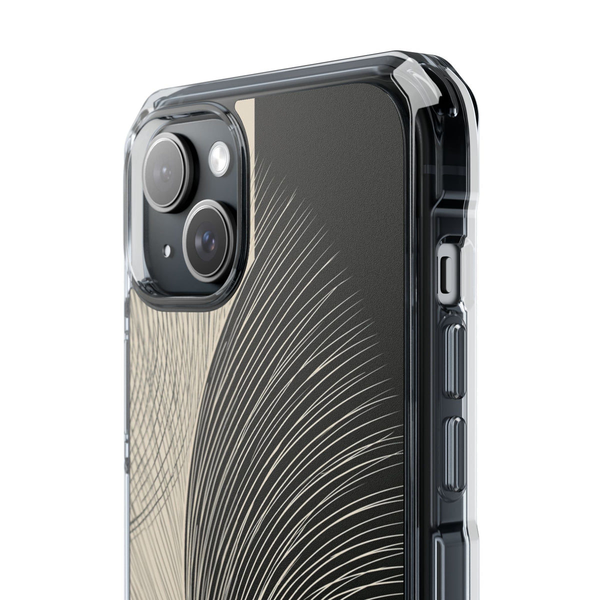 Minimal Frond Study · Clear Impact Magnetic Phone Case for iPhone ·  Black