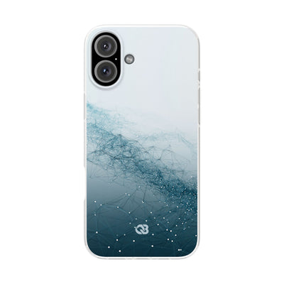 Teal Lite Phone Case for iPhone - Cyan Vector Lattice