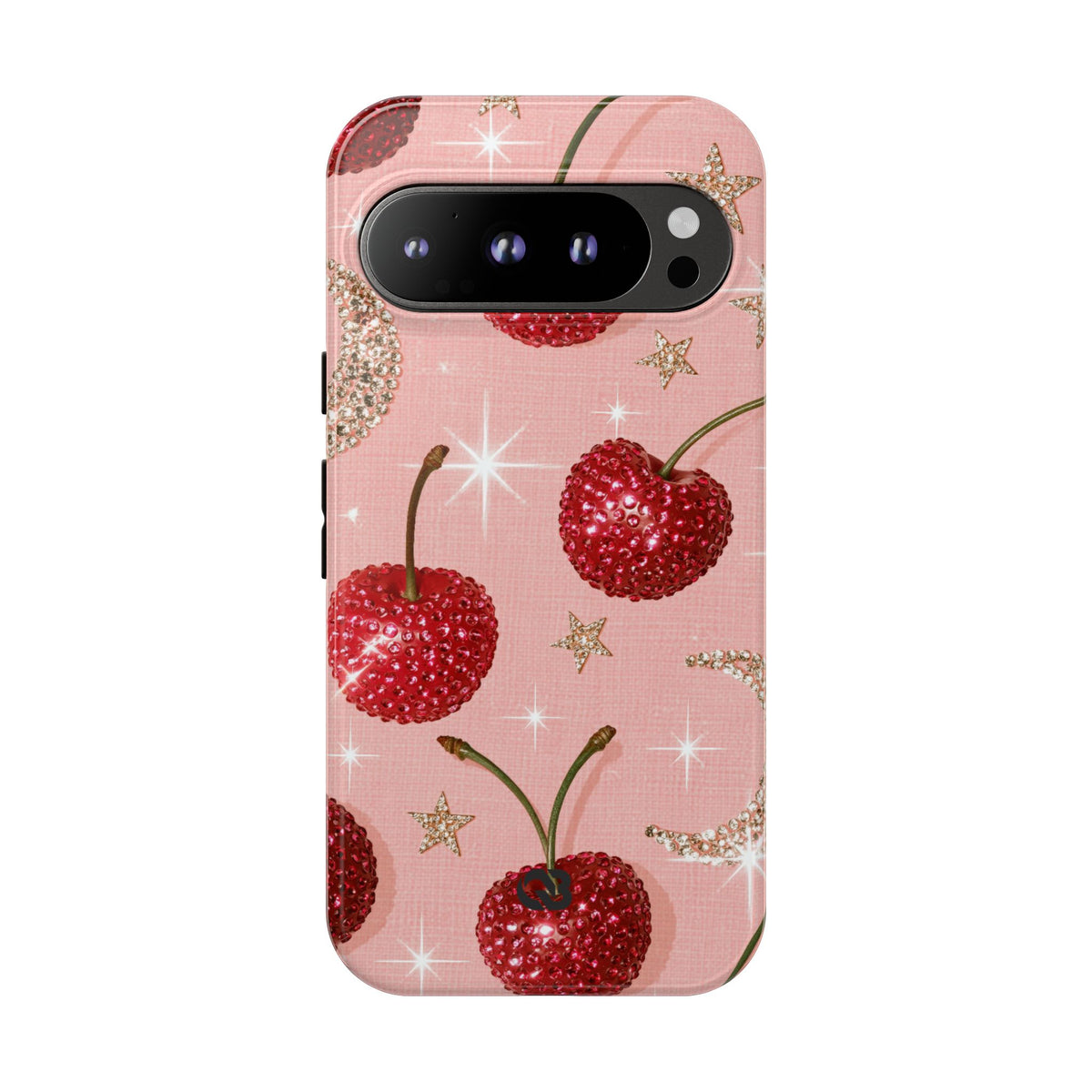 Bedazzled Ruby Cherries · Tough Phone Case for Pixel ·  Pink