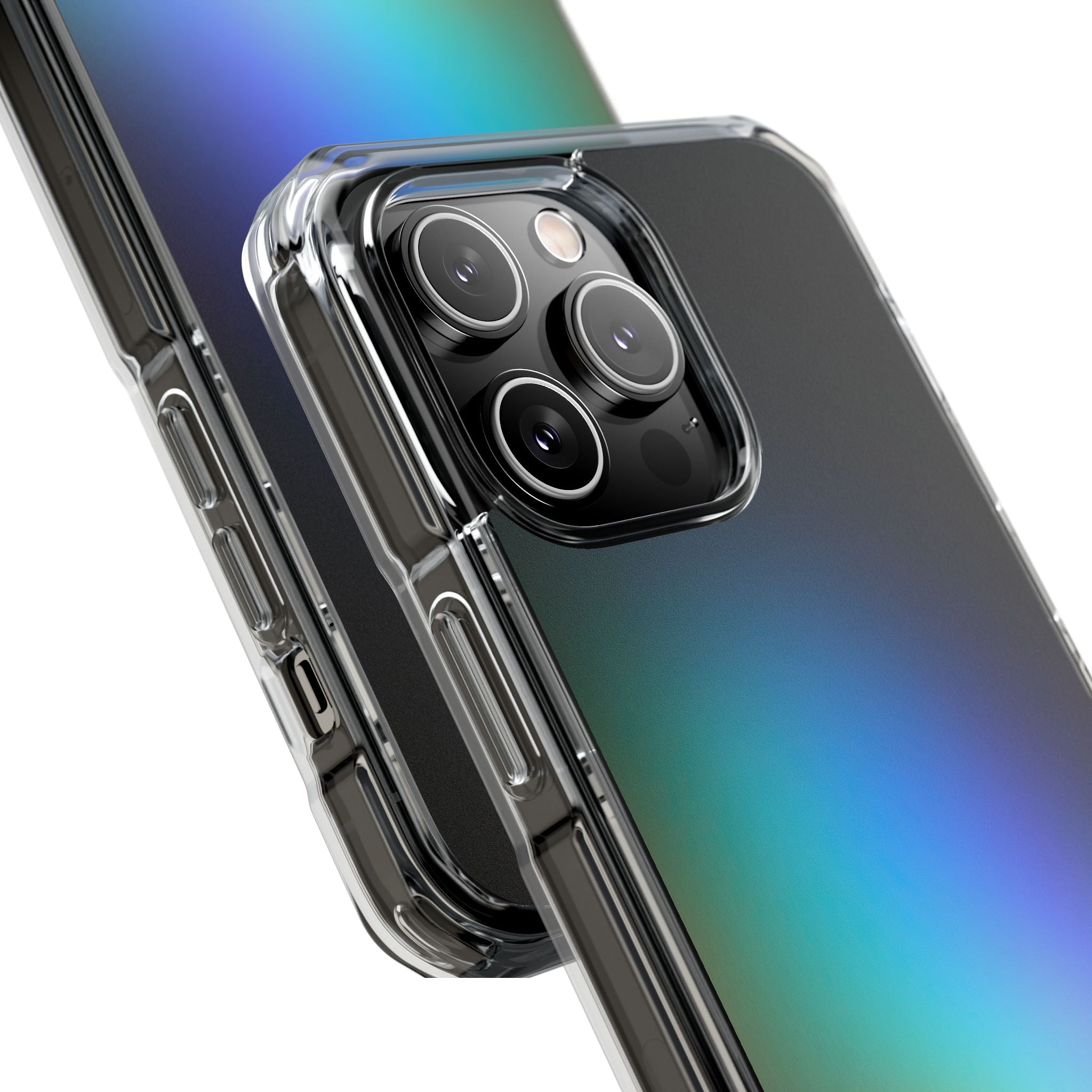 Black Impact MagSafe Phone Case for iPhone - Electric Prism Grain