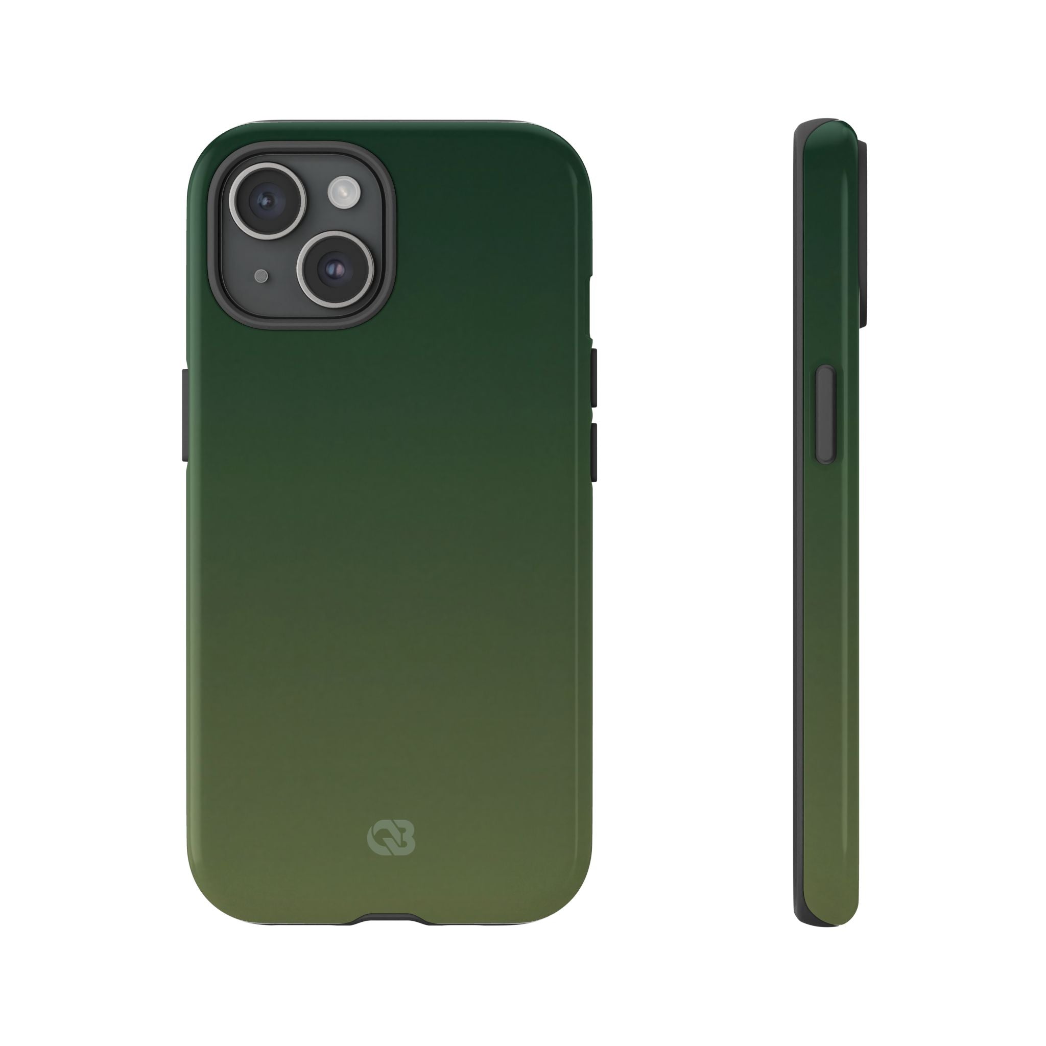 Green Tough Phone Case for iPhone - Shadow Moss Grain