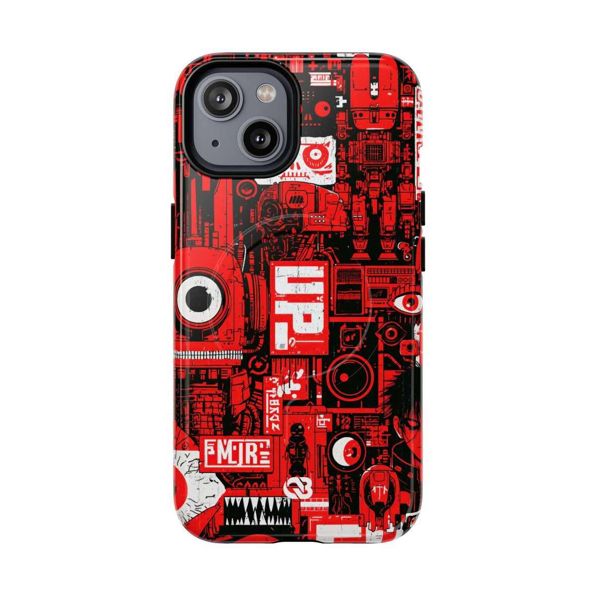 Neo Mecha Collage · Tough 2.0 Magnetic Phone Case for iPhone · Red