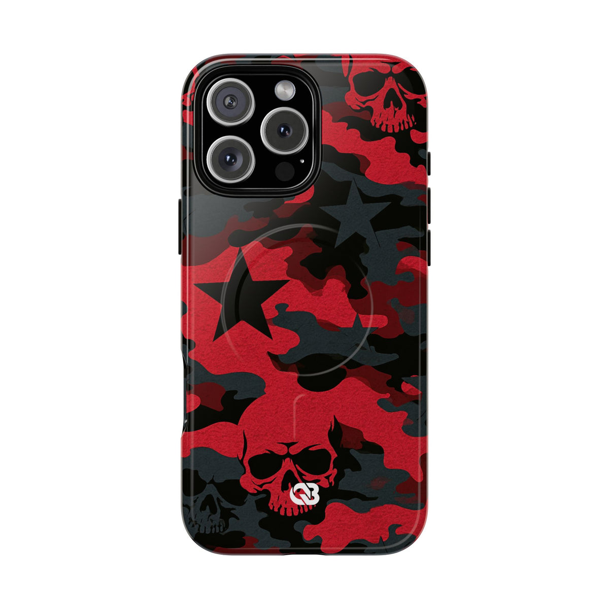 Crimson Skull Camo · Tough 2.0 Magnetic Phone Case for iPhone · Red