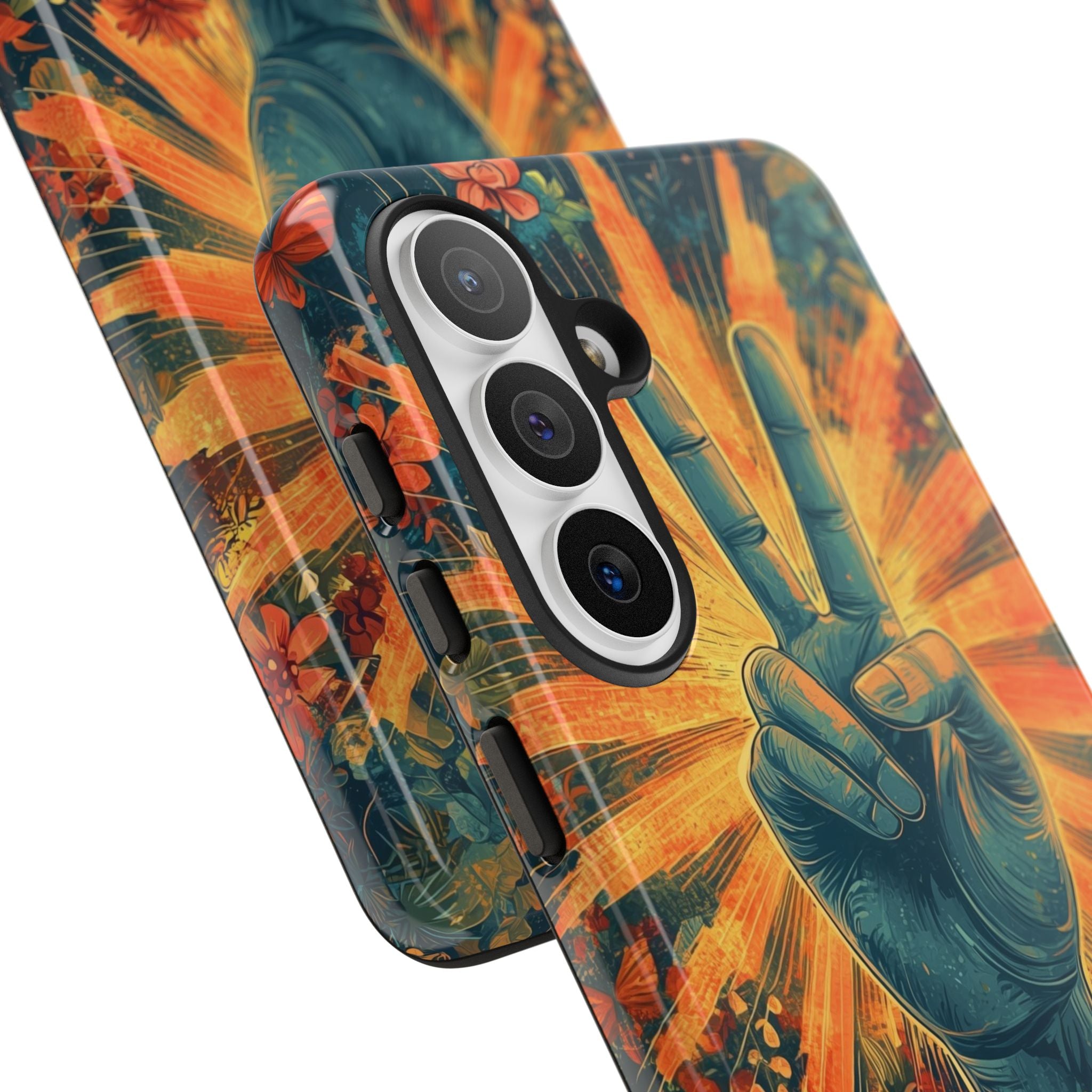 Fleur de paix radieuse · Coque de téléphone Tough pour Samsung