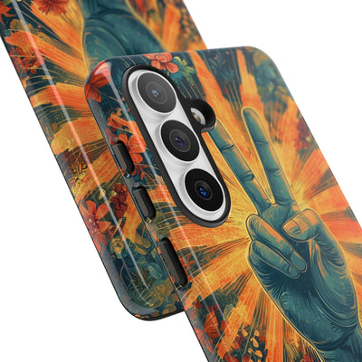 Fleur de paix radieuse · Coque de téléphone Tough pour Samsung