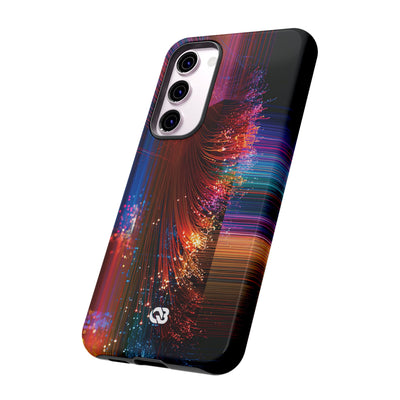 Black Tough Phone Case for Samsung - Cyber Optic Streak