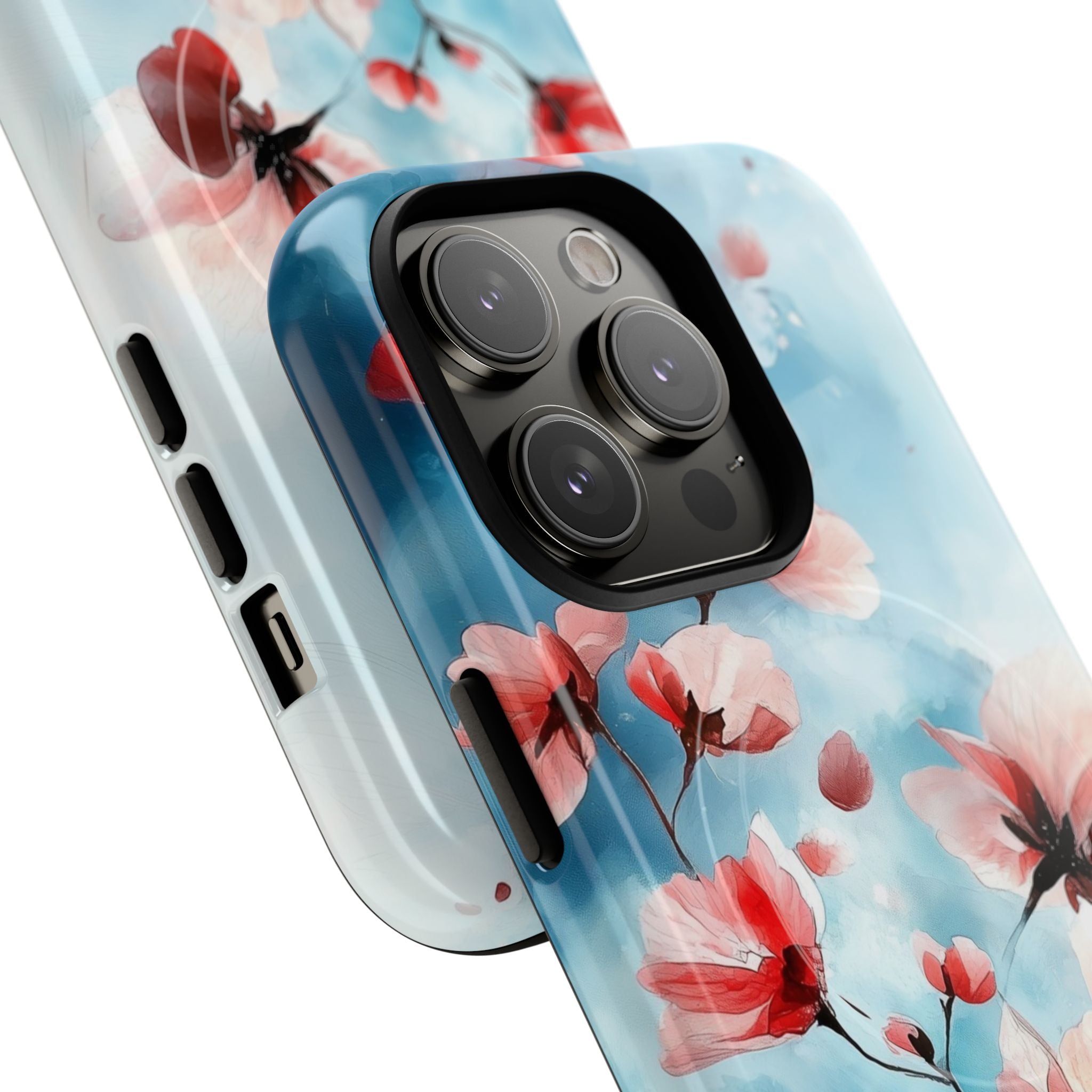 Pink Blossom Drift iPhone 14 Pro - Kova+ suojakotelo