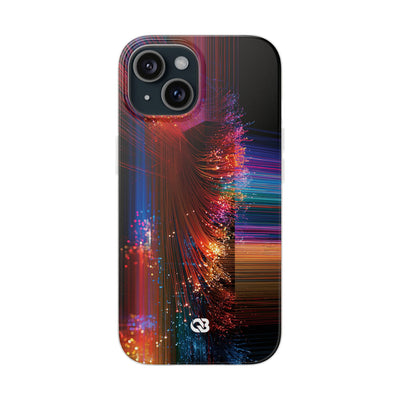 Black Lite Phone Case for iPhone - Cyber Optic Streak