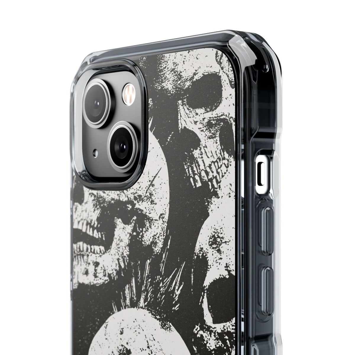 Punk Skull Riot · Clear Impact Magnetic Phone Case for iPhone · Black