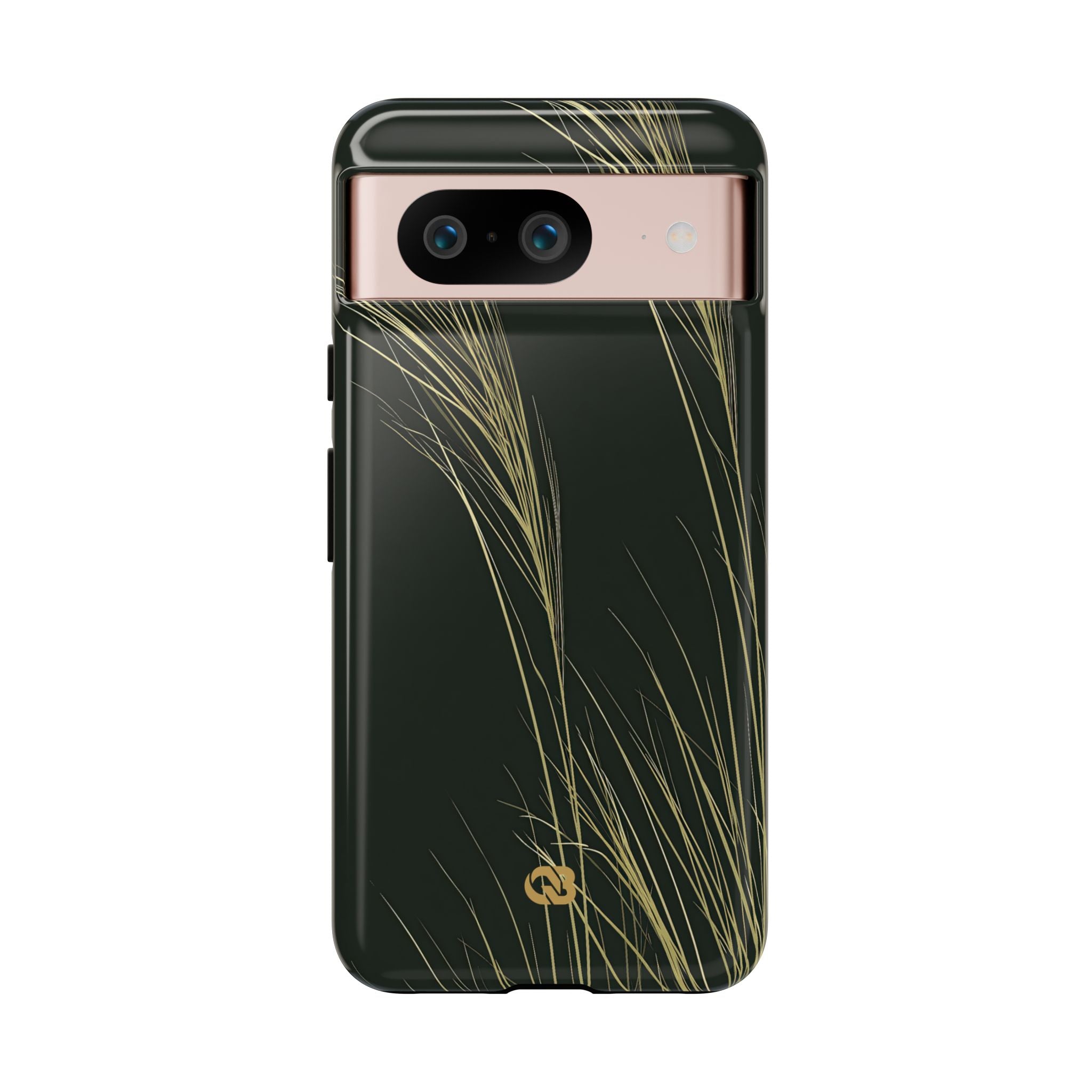 Green Tough Phone Case for Google Pixel - Midnight Gilded Grass