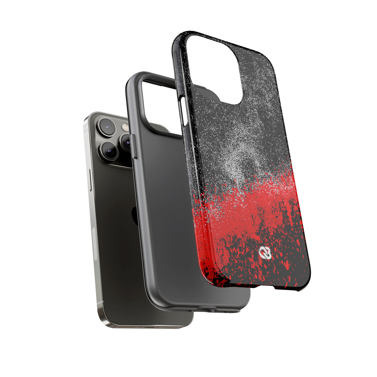 Crimson Noir Drip · Tough Phone Case for iPhone · Black