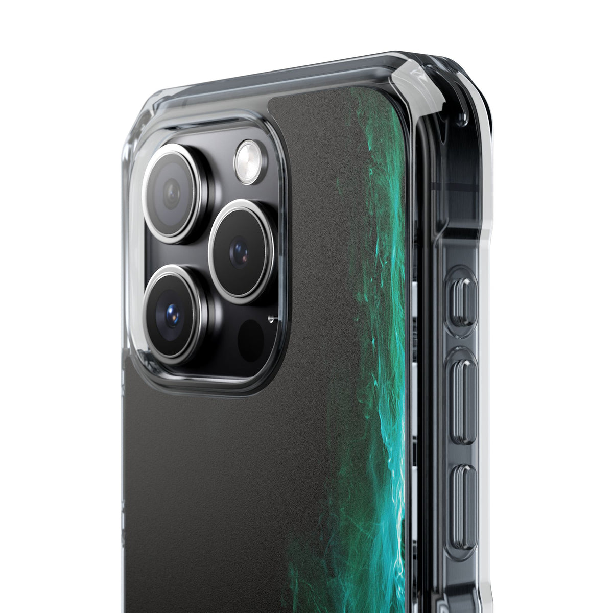 Luminous Plume · Clear Impact Magnetic Phone Case for iPhone · Teal