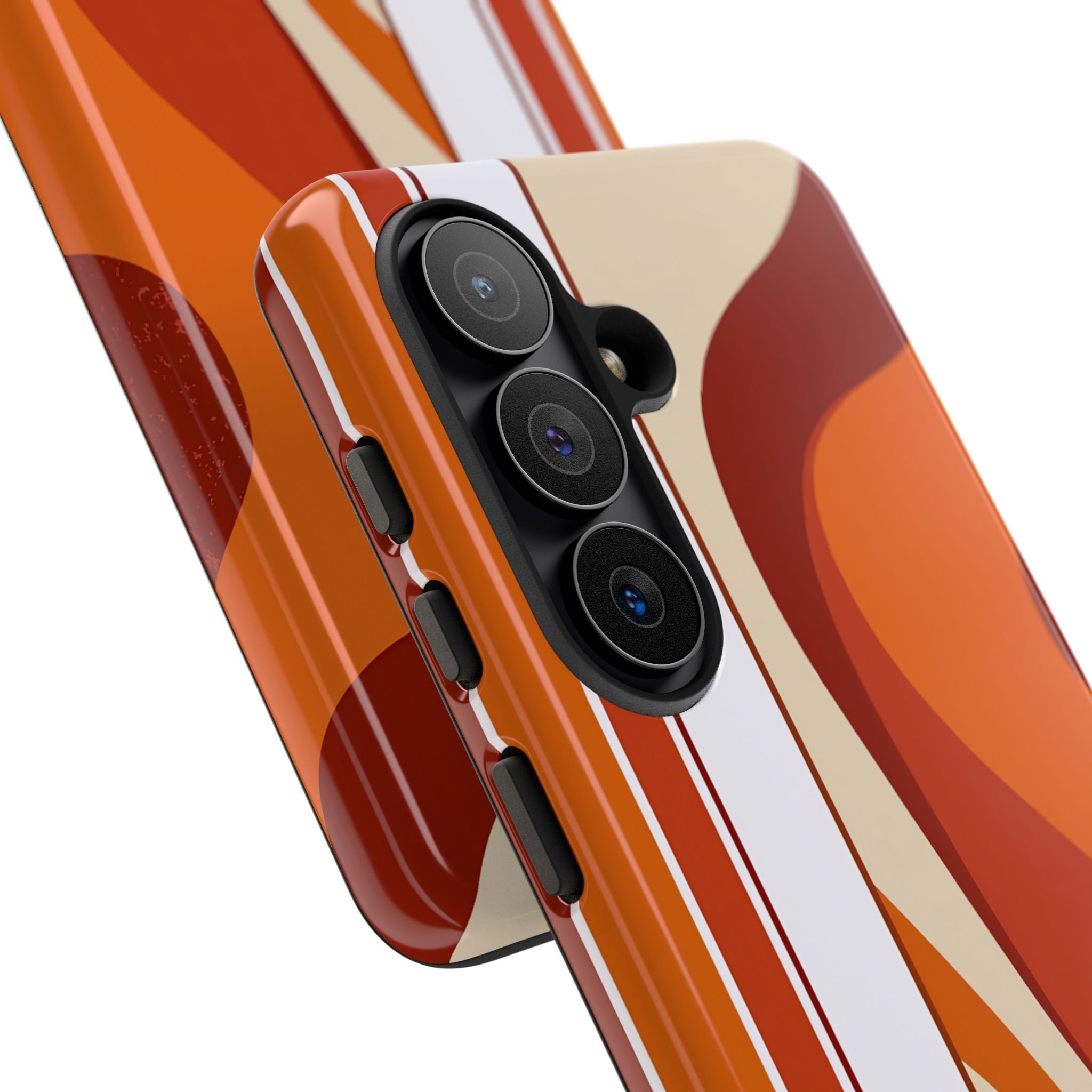 Orange Tough Phone Case for Samsung - Terracotta Metro Line