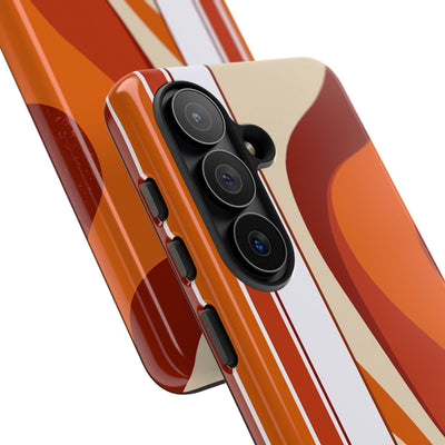 Orange Tough Phone Case for Samsung - Terracotta Metro Line