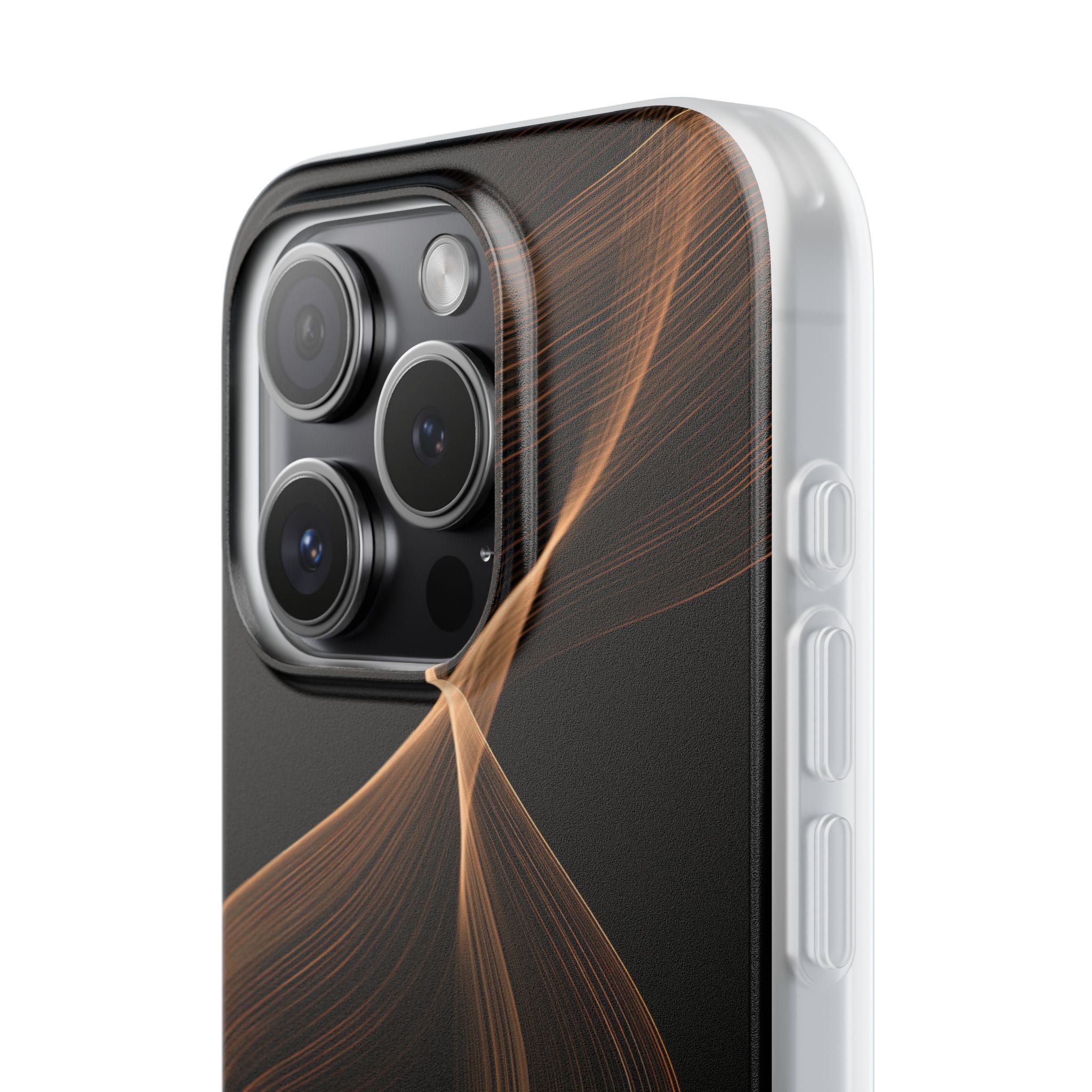 Brown Lite Phone Case for iPhone - Copper Silk Wave